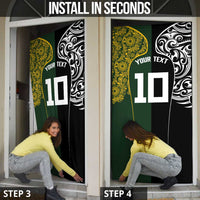 Aotearoa Australia Rugby Custom Door Cover Maori and Aboriginal Art Sporty Style - Polynesian Pride