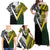 Aotearoa Australia Rugby Custom Family Matching Off Shoulder Maxi Dress and Hawaiian Shirt Maori and Aboriginal Art Sporty Style - Polynesian Pride