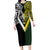 Aotearoa Australia Rugby Custom Long Sleeve Bodycon Dress Maori and Aboriginal Art Sporty Style - Polynesian Pride