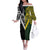 Aotearoa Australia Rugby Custom Off The Shoulder Long Sleeve Dress Maori and Aboriginal Art Sporty Style - Polynesian Pride