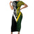 Aotearoa Australia Rugby Custom Short Sleeve Bodycon Dress Maori and Aboriginal Art Sporty Style - Polynesian Pride