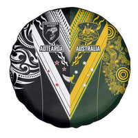 Aotearoa Australia Rugby Spare Tire Cover Maori and Aboriginal Art Sporty Style LT03 - Polynesian Pride
