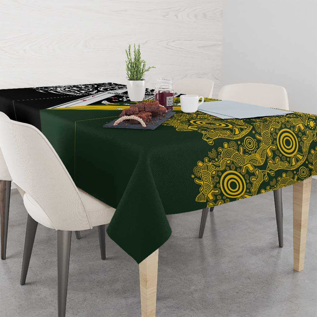 Aotearoa Australia Rugby Tablecloth Maori and Aboriginal Art Sporty Style - Polynesian Pride