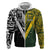 Aotearoa Australia Rugby Custom Zip Hoodie Maori and Aboriginal Art Sporty Style - Polynesian Pride