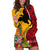 Papua New Guinea Hoodie Dress Birds Of Paradise Mix Tropical Flower Polynesian Pattern LT03 Yellow - Polynesian Pride