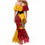 Papua New Guinea Mermaid Dress Birds Of Paradise Mix Tropical Flower Polynesian Pattern LT03 - Polynesian Pride