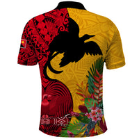 Papua New Guinea Polo Shirt Birds Of Paradise Mix Tropical Flower Polynesian Pattern LT03 - Polynesian Pride