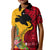 Custom Papua New Guinea Kid Polo Shirt Birds Of Paradise Mix Tropical Flower Polynesian Pattern LT03 Kid Yellow - Polynesian Pride