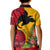 Custom Papua New Guinea Kid Polo Shirt Birds Of Paradise Mix Tropical Flower Polynesian Pattern LT03 - Polynesian Pride