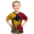 Custom Papua New Guinea Kid T Shirt Birds Of Paradise Mix Tropical Flower Polynesian Pattern LT03 Yellow - Polynesian Pride