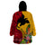 Custom Papua New Guinea Wearable Blanket Hoodie Birds Of Paradise Mix Tropical Flower Polynesian Pattern LT03 - Polynesian Pride