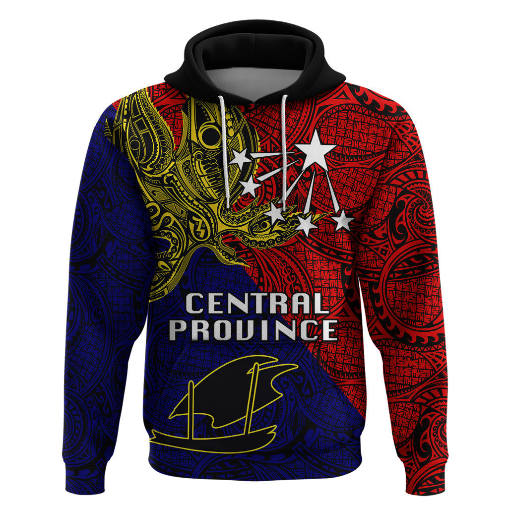 Papua New Guinea Central Province Hoodie PNG Birds Of Paradise Polynesian Arty Style LT03 Red - Polynesian Pride