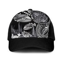 Hawaiian Reef Triggerfish Baseball Net Cap Polynesian Art with Tribal Humuhumunukunukuapua'a LT03 One Size Black Black - Polynesian Pride