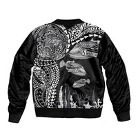 Hawaiian Reef Triggerfish Bomber Jacket Polynesian Art with Tribal Humuhumunukunukuapua'a LT03 - Polynesian Pride