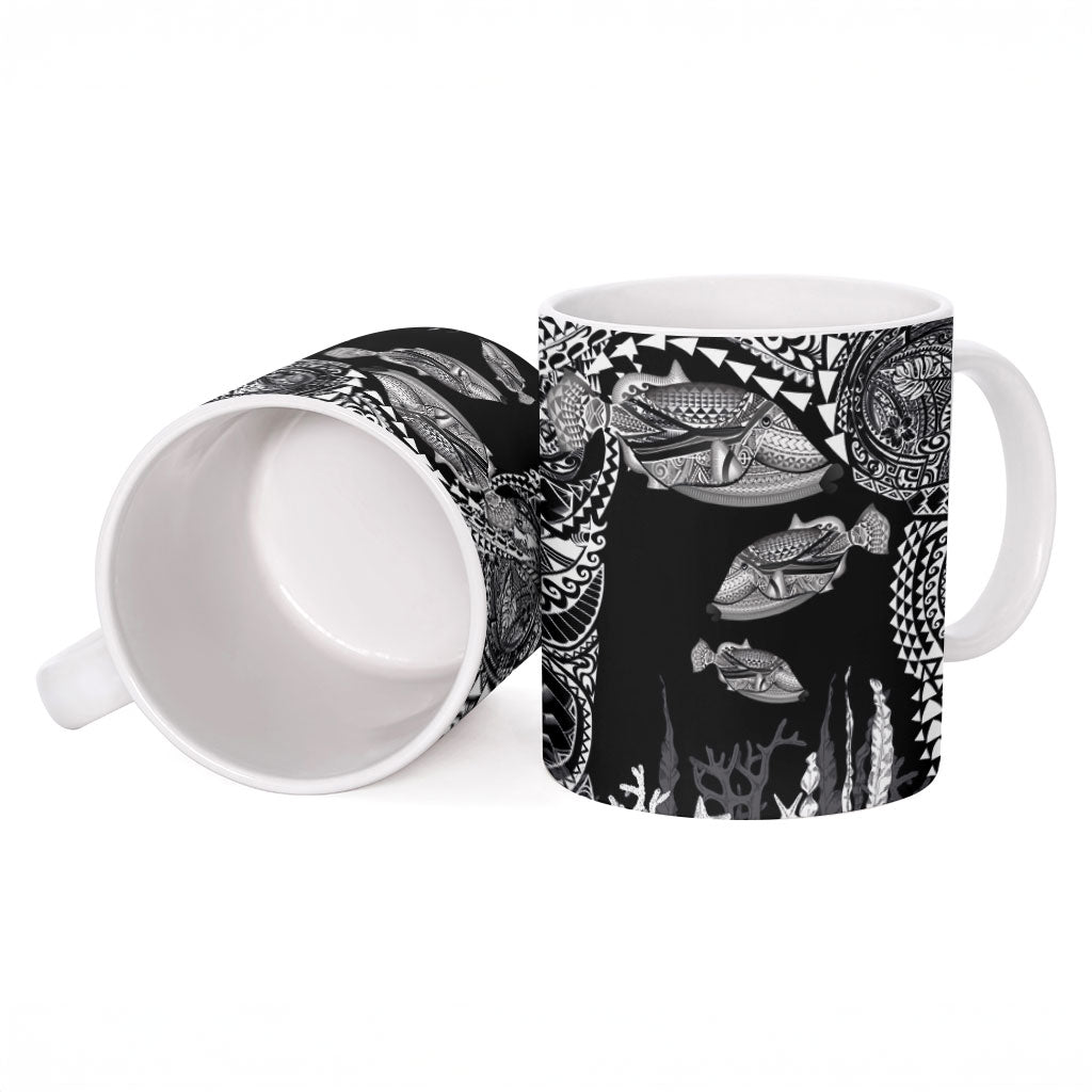 Hawaiian Reef Triggerfish Ceramic Mug Polynesian Art with Tribal Humuhumunukunukuapua'a LT03 - Polynesian Pride