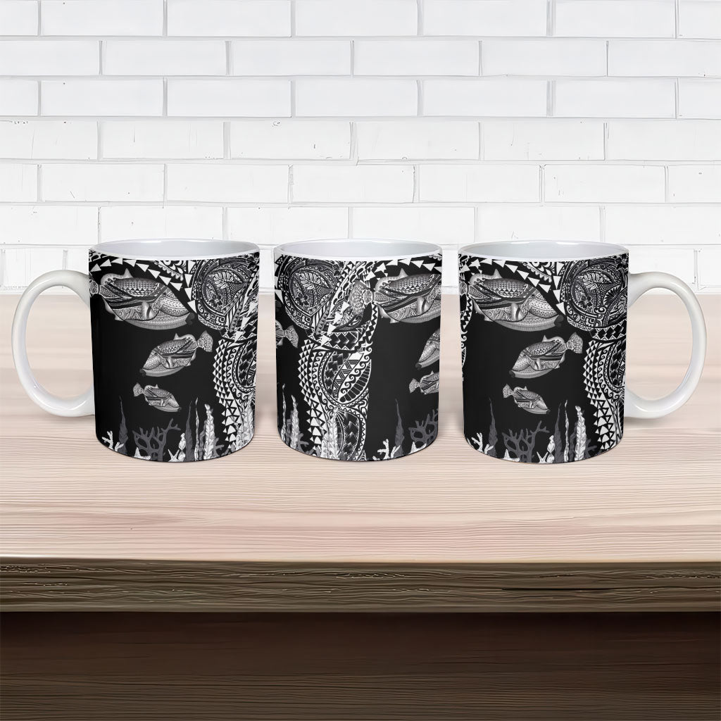 Hawaiian Reef Triggerfish Ceramic Mug Polynesian Art with Tribal Humuhumunukunukuapua'a LT03 - Polynesian Pride