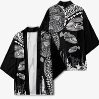 Hawaiian Reef Triggerfish Kimono Polynesian Art with Tribal Humuhumunukunukuapua'a LT03 - Polynesian Pride