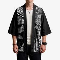 Hawaiian Reef Triggerfish Kimono Polynesian Art with Tribal Humuhumunukunukuapua'a LT03 - Polynesian Pride