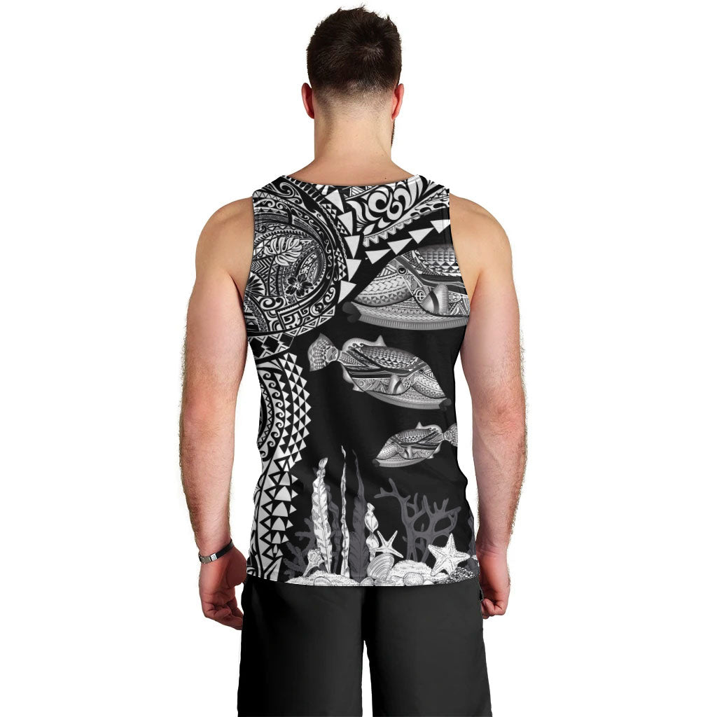 Hawaiian Reef Triggerfish Men Tank Top Polynesian Art with Tribal Humuhumunukunukuapua'a LT03 - Polynesian Pride