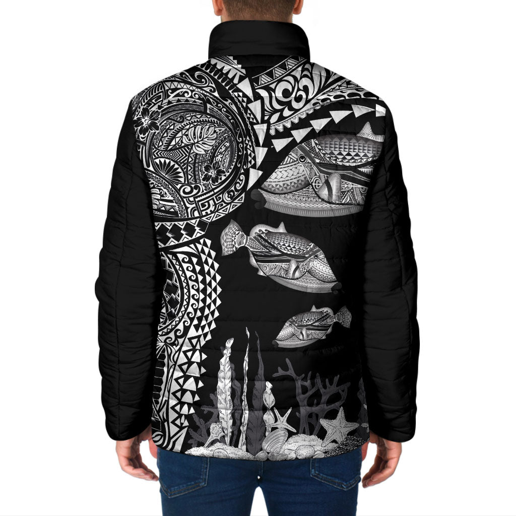 Hawaiian Reef Triggerfish Padded Jacket Polynesian Art with Tribal Humuhumunukunukuapua'a LT03 - Polynesian Pride