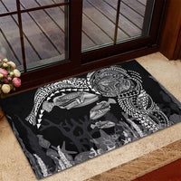 Hawaiian Reef Triggerfish Rubber Doormat Polynesian Art with Tribal Humuhumunukunukuapua'a LT03 - Polynesian Pride
