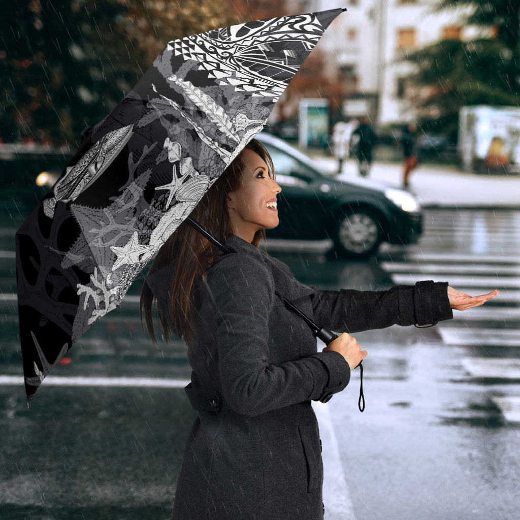 Hawaiian Reef Triggerfish Umbrella Polynesian Art with Tribal Humuhumunukunukuapua'a LT03 - Polynesian Pride