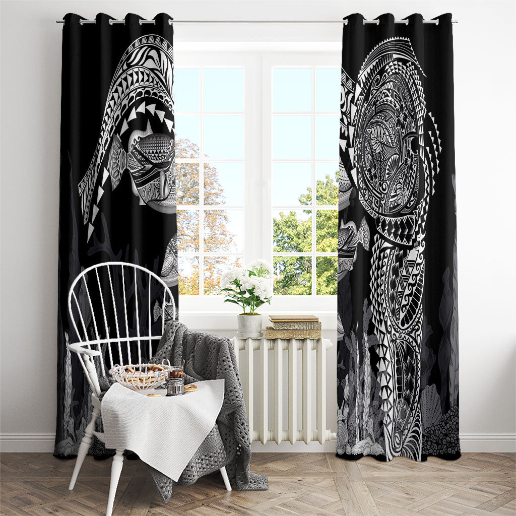 Hawaiian Reef Triggerfish Window Curtain Polynesian Art with Tribal Humuhumunukunukuapua'a LT03 - Polynesian Pride