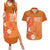 International Day for the Elimination of Violence Against Women Couples Matching Summer Maxi Dress and Hawaiian Shirt Polynesian Pattern