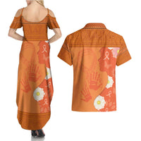 International Day for the Elimination of Violence Against Women Couples Matching Summer Maxi Dress and Hawaiian Shirt Polynesian Pattern LT03 - Polynesian Pride