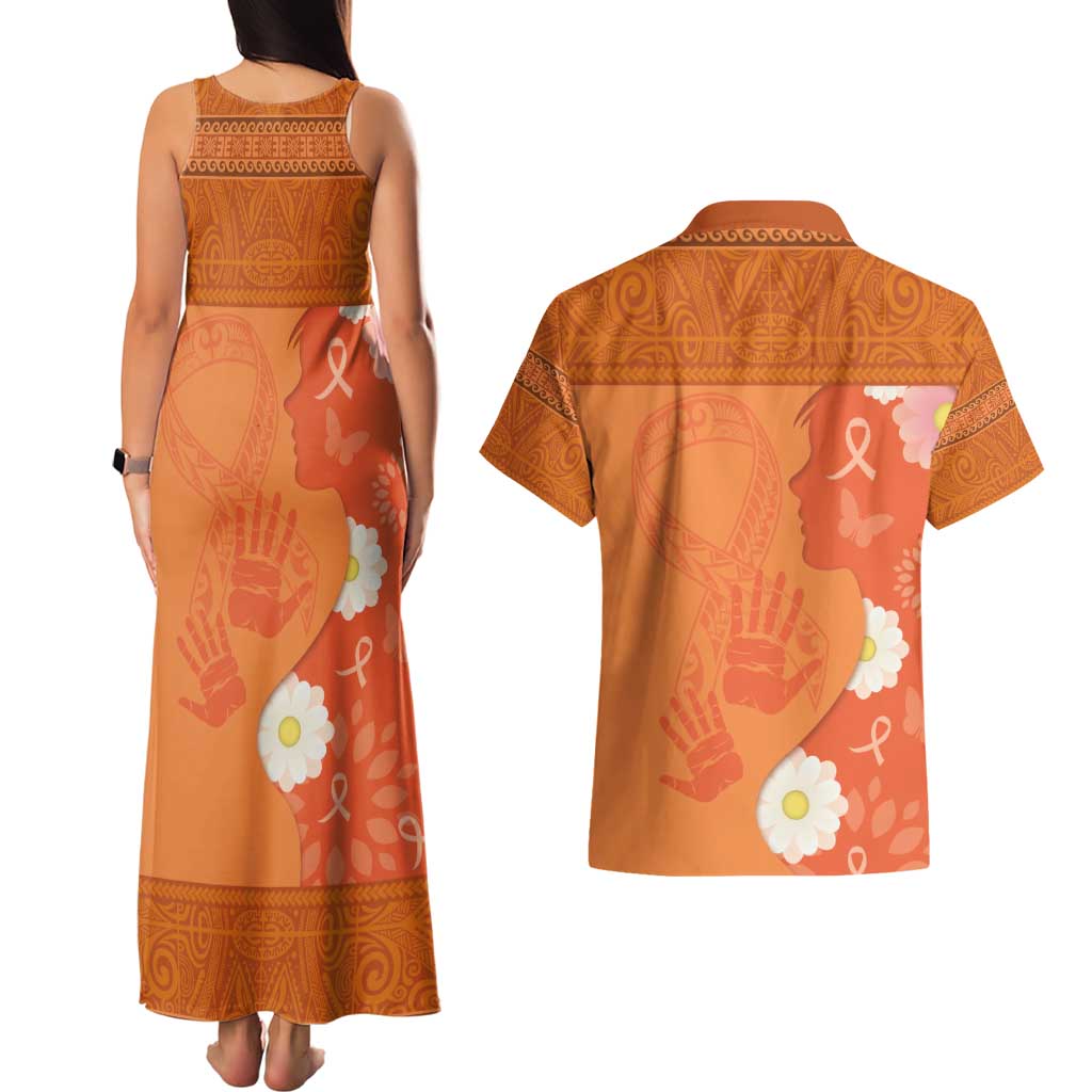 International Day for the Elimination of Violence Against Women Couples Matching Tank Maxi Dress and Hawaiian Shirt Polynesian Pattern LT03 - Polynesian Pride