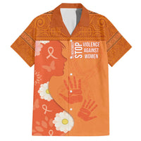 International Day for the Elimination of Violence Against Women Family Matching Long Sleeve Bodycon Dress and Hawaiian Shirt Polynesian Pattern LT03 Dad's Shirt - Short Sleeve Orange - Polynesian Pride