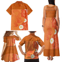 International Day for the Elimination of Violence Against Women Family Matching Tank Maxi Dress and Hawaiian Shirt Polynesian Pattern