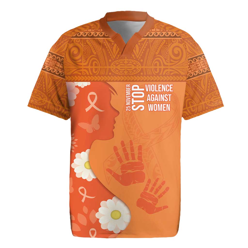 International Day for the Elimination of Violence Against Women Rugby Jersey Polynesian Pattern