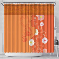 International Day for the Elimination of Violence Against Women Shower Curtain Polynesian Pattern