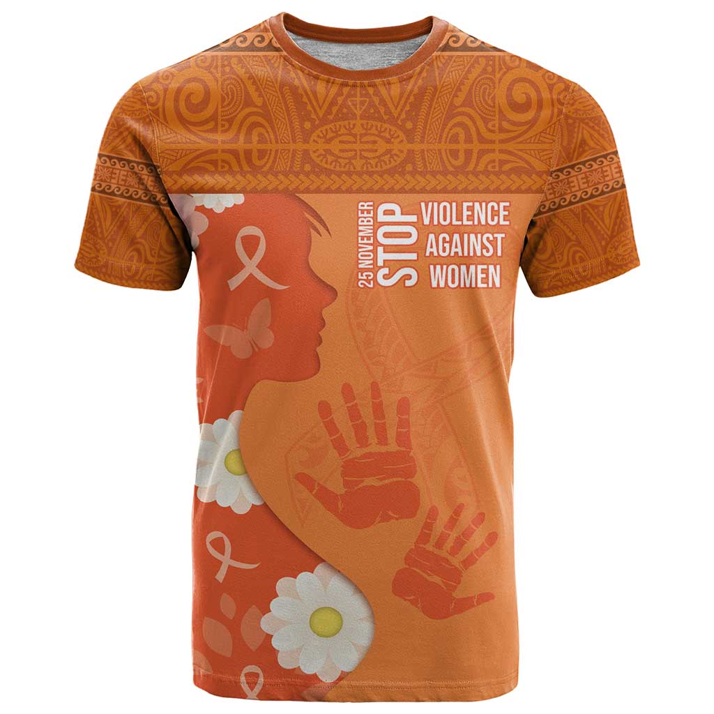 International Day for the Elimination of Violence Against Women T Shirt Polynesian Pattern