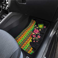 Hawaiian Independence Day Car Mats Kanaka Maoli Symbols With Tapa Motifs and Tropical Plants - Polynesian Pride