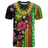Hawaiian Independence Day T Shirt Kanaka Maoli Symbols With Tapa Motifs and Tropical Plants - Polynesian Pride