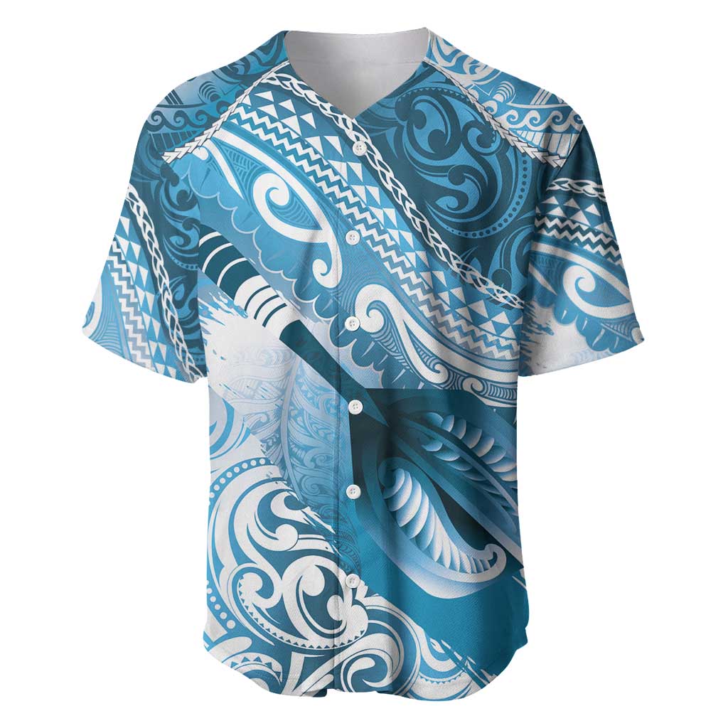 Personalised New Zealand Aotearoa Darts Masters Baseball Jersey Maori Art Tattoo with Tribal Dart Symbol Blue LT03 Blue - Polynesian Pride