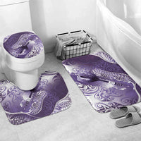 Personalised New Zealand Aotearoa Darts Masters Bathroom Set Maori Art Tattoo with Tribal Dart Symbol Purple - Polynesian Pride