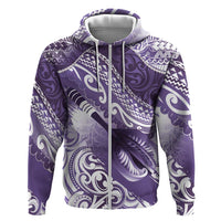 Personalised New Zealand Aotearoa Darts Masters Hoodie Maori Art Tattoo with Tribal Dart Symbol Purple - Polynesian Pride
