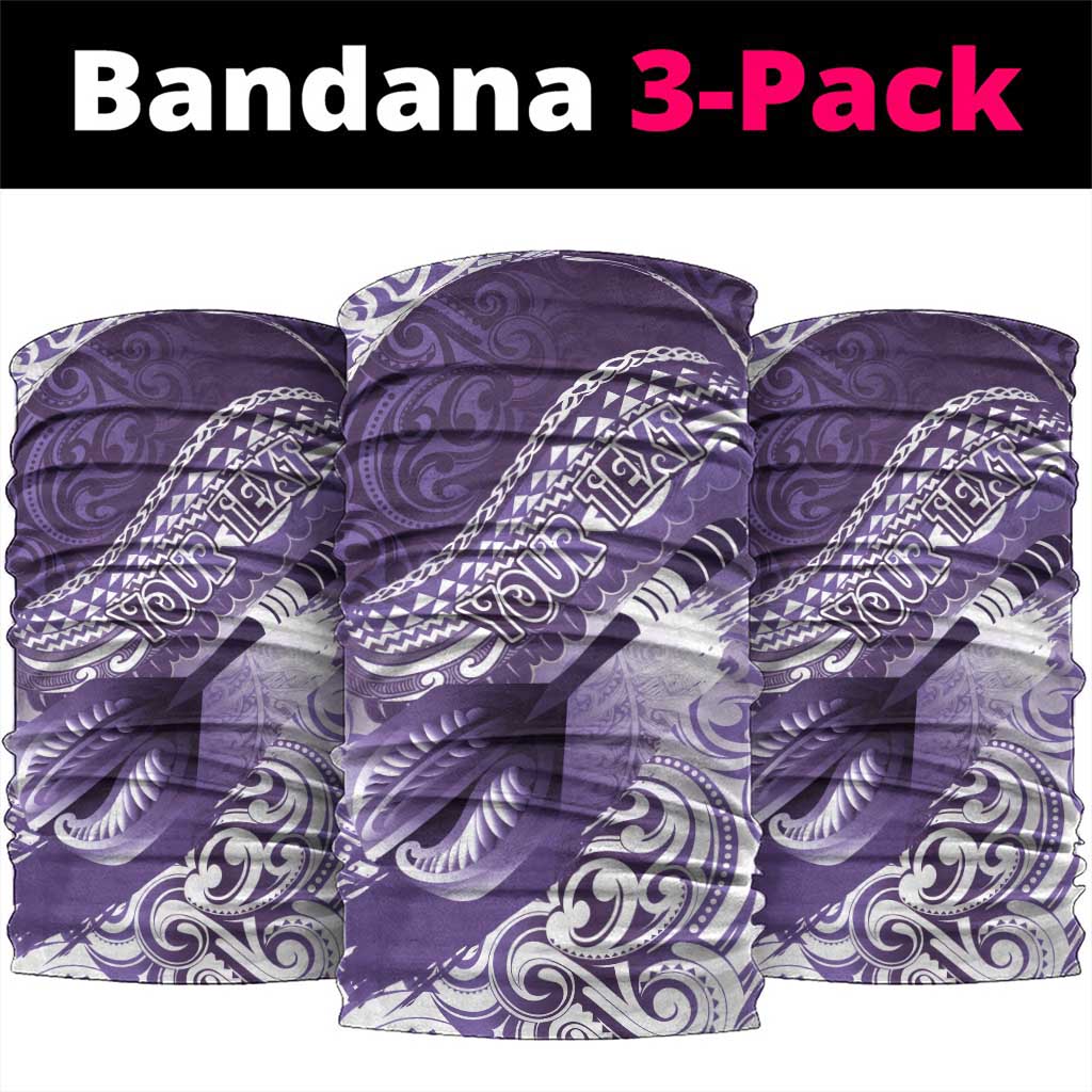 Personalised New Zealand Aotearoa Darts Masters Neck Gaiter Maori Art Tattoo with Tribal Dart Symbol Purple - Polynesian Pride