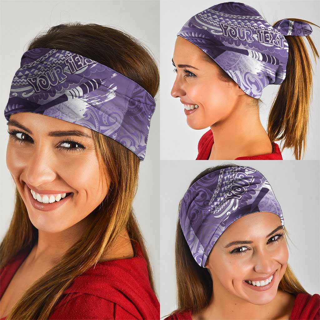 Personalised New Zealand Aotearoa Darts Masters Neck Gaiter Maori Art Tattoo with Tribal Dart Symbol Purple - Polynesian Pride