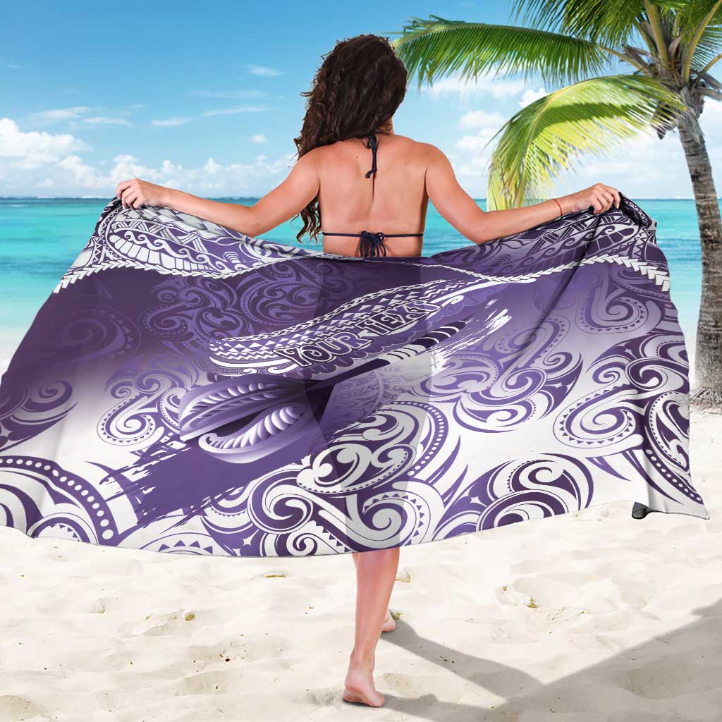 Personalised New Zealand Aotearoa Darts Masters Sarong Maori Art Tattoo with Tribal Dart Symbol Purple - Polynesian Pride