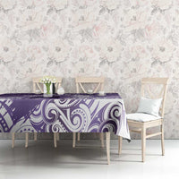 Personalised New Zealand Aotearoa Darts Masters Tablecloth Maori Art Tattoo with Tribal Dart Symbol Purple - Polynesian Pride