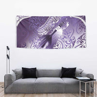 Personalised New Zealand Aotearoa Darts Masters Tapestry Maori Art Tattoo with Tribal Dart Symbol Purple - Polynesian Pride