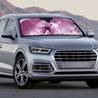 Personalised New Zealand Aotearoa Darts Masters Auto Sun Shade Maori Art Tattoo with Tribal Dart Symbol Pink - Polynesian Pride