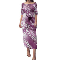 Personalised New Zealand Aotearoa Darts Masters Family Matching Puletasi and Hawaiian Shirt Maori Art Tattoo with Tribal Dart Symbol Pink - Polynesian Pride