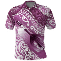 Personalised New Zealand Aotearoa Darts Masters Polo Shirt Maori Art Tattoo with Tribal Dart Symbol Pink - Polynesian Pride