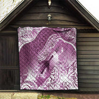 Personalised New Zealand Aotearoa Darts Masters Quilt Maori Art Tattoo with Tribal Dart Symbol Pink - Polynesian Pride