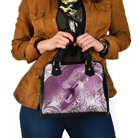 Personalised New Zealand Aotearoa Darts Masters Shoulder Handbag Maori Art Tattoo with Tribal Dart Symbol Pink - Polynesian Pride